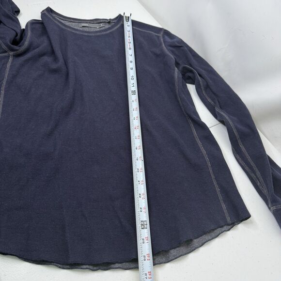 Vince Mens Pullover Size M Navy Long Sleeve Sweater Cotton Preppy Minimalist - Picture 8 of 12